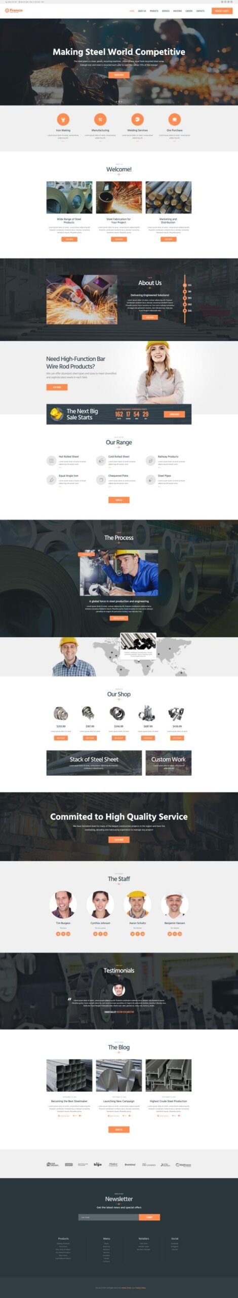 五金配件出口工厂外贸网站建设案例